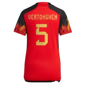 Damen Fußballbekleidung Belgien Jan Vertonghen #5 Heimtrikot WM 2022 Kurzarm